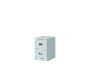 Bisley LIGHT Bisley Eco - Cajones para archivador Colgante (tamaño DIN A4, 2 cajones, Metal), Color Gris Claro