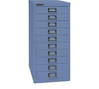 BISLEY MultiDrawer Serie 29, DIN A4, 10 cajones, Metal, 605 Azul, 38 x 27,9 x 59 cm