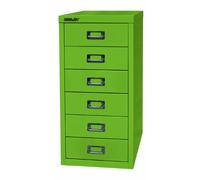 BISLEY MultiDrawer Serie 29 DIN A4, 6 cajones, Metal, 604 Verde, 38 x 27.9 x 59 cm
