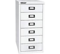 BISLEY MultiDrawer Serie 29 DIN A4, 6 cajones, Metal, 696, Blanco tráfico, 38 x 27,9 x 59 cm