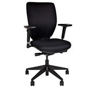 Bisley Oficina giratoria Optime, Acolchado, con Base de plástico, poliéster, 733 Negro, 66 x 66 x 44 cm