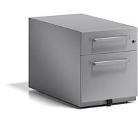 Bisley Roll Container Ordenador con Mango, 1 Universal cajón, 1 cajón, HR de Metal, 355 Plata, 77.5 X 42 X 49.5 cm