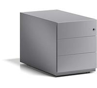Bisley Roll Container Ordenador, con Mango 3 Universal cajones, Metal, 355 Plata, 77.5 X 42 X 49.5 cm
