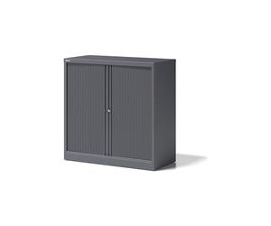 BISLEY | Rollladenschrank Essentials | HxBxT 1000 x 1000 x 470 mm | 1 Fachboden | anthrazitgrau.