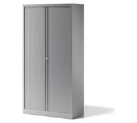 Bisley Armario Essentials, de persiana con 4 estantes, para 5 Pisos de archivadores, Metal, sl355 persiana, Cuerpo Plata, 47 x 100 x 198 cm