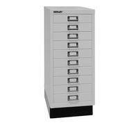 BISLEY | Serie 29 MultiDrawer™ | con zócalo | DIN A4 | 10 cajones | Gris Luminoso.