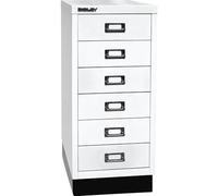 BISLEY | Serie 29 MultiDrawer™ | Con zócalo, DIN A4, 6 cajones, blanco tráfico