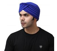 BISMAADH Sikh Tradition - Turbante Listo para Usar, Dastar, Pagri, Gorro para Hombre, Azul Real, Talla única