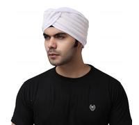 BISMAADH Sikh Tradition - Turbante Listo para Usar, Dastar, Pagri, Gorro para Hombre, Blanco, Talla única