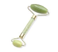 bismarckber Masajeador de rodillo portátil para cara de piedra doble cabeza rodillo facial adelgazante herramienta de masaje para cuidado de la piel, regalo de cumpleaños, Navidad para mujer verde