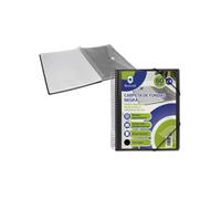 Bismark 210480 Carpeta Espiral Con Fundas, Negro Color, 60 Fundas