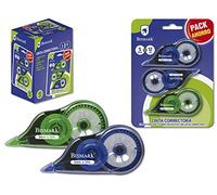 Bismark Caja de 36 Cintas Correctoras 5mm x 12m - 12 Blísteres de 3 Unidades - Secado Rápido, Escritura Suave, Fácil de Usar - Ideal para Oficina, Escuela y Hogar