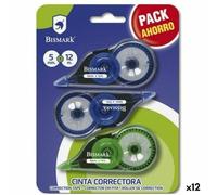Bismark Cinta Correctora Azul Verde 5 mm 12 m (12 Unidades)