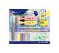 Bismark - estuche escolar de color pastel que incluye un lápiz, un bo