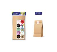Bismark pack de 10 sobres papel kraft 50grs con 10 pegatinas para cier