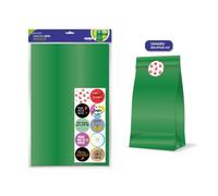 Bismark pack de 10 sobres papel kraft 50grs con 10 pegatinas para cier