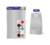 Bismark pack de 10 sobres papel kraft 50grs con 10 pegatinas para cier