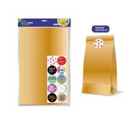 Bismark pack de 10 sobres papel kraft 50grs con 10 pegatinas para cier