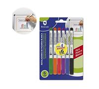 Bismark Pack de 6 rotuladores de pizarra blanca