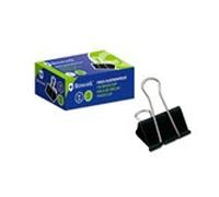 Bismark Pinza Metálica Palanca Abatible sujetapapeles 51 mm Color negro | Caja 12 unidades
