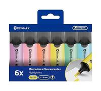 Bismark Subrayador Long-life con deskset 6 colores pastel
