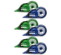 Bismark - Tipex Cinta Correctora Blanca, 5 mm x 12 metros, Set Cintas Correctoras Ideal para Material Escolar y Papeleria Oficina, Útil para Borrar y Escribir de Inmediato (Pack de 6)