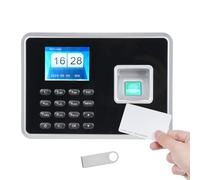 Bisofice A2 Máquina Fichar Empleados, Máquina de Fichaje Biométrico para Empleados con Huella Dactilar, RFID y Pin, Sistema en Español, Seguimiento de Tiempo para pequeñas Empresas
