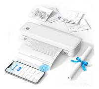 Bisofice D82 Impresora portátil A4 para impresora térmica de viaje A4 - Impresora portátil compatible con Android e iOS, impresora portátil para teléfono móvil, ordenador portátil, gris
