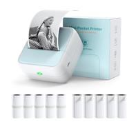 Bisofice Mini Impresora portátil para teléfono móvil, pequeña Impresora térmica Bluetooth sin Tinta, Compatible con Android e iOS, para Fotos, Notas, agendas, Listas y recordatorios
