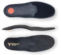 BISON ALFA - Plantillas de Piel para Botas - Taloneras Fascitis Plantar - Reduce la Sudoración y el Dolor de Pies - Plantillas Ortopedicas - Leather Shoe Insoles - 1 Par (45)