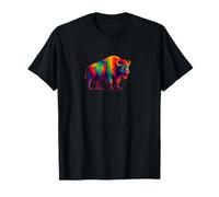 Bison Buffalo Paint Drip - Granjero Favorito del zoológico Camiseta