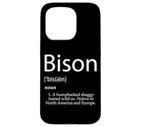 Bison Definition Bovid Granja Animal Bison Burger Cuernos de Carne Carcasa para iPhone 15 Pro