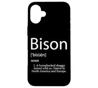 Bison Definition Bovid Granja Animal Bison Burger Cuernos de Carne Carcasa para iPhone 16 Plus