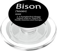 Bison Definition Bovid Granja Animal Bison Burger Cuernos de Carne PopSockets PopGrip para MagSafe