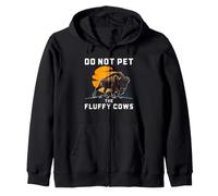 Bison Do Not Pet Fluffy Cows Buffalo Humor Cita de Vida Silvestre Sudadera con Capucha
