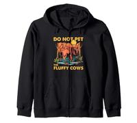 Bison Do Not Pet Fluffy Cows Buffalo Humor Cita de Vida Silvestre Sudadera con Capucha
