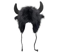 Bison Hat Elegant, Warm Buffalo Wear, oído Headwear, Black/Coffee Winter Hats for Men and Women, Furry Animal Cosplay Hat for Outdoor This Elegant Head Wearing 26,38 pulgadas