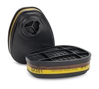Bison Life ProAer GF201 Filtro de gas de doble cartucho A1E1 | Protección de vapor orgánico y gas ácido | Compatible con respiradores ProAer H300 H400 H430 H450 F500 F600 | EN 14387:2004+A1:2008