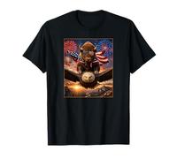 Bison on Bald Eagle - Gafas con Bandera Americana Camiseta