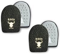 BISON - Plantillas para Talón - Almohadilla para el Talón - Cojines de Cuero para el Talón - Ortopédicos - Diferentes Longitudes y Alturas - No Más Dolor - 2 pares (MEN)