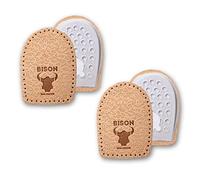 BISON - Plantillas para Talón - Almohadilla para el Talón - Cojines de Cuero para el Talón - Ortopédicos - Diferentes Longitudes y Alturas - No Más Dolor - 2 pares (WOMEN)