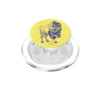 Bison Singing Karaoke Divertido Buffalo Vocalista Rock Músico PopSockets PopGrip para MagSafe