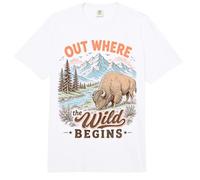 Bison Wilderness Outdoor Adventure Nature Lover Mountains Comfort Colors Adult Heavyweight T-Shirt