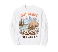 Bison Wilderness Outdoor Adventure Nature Lover Mountains Sudadera