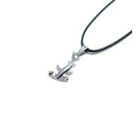 BISONBLUE Collar para Mujer Colgante Cadena Gargantillas Niñas Colgante Bohemia Tiburón Martillo Collar Hecho A Mano Animales Colgante Collar Ajustable Hombres Mujeres Verano Plata