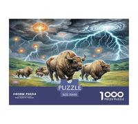 Bisonte Americano Puzzle Imposible,desafío para Adultos Entretenimiento Creativo 1000 Piezas Obra De Arte De Juego De para Adultos Y Niños A Partir De 12 Años 70x50cm/1000pcs