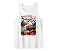 Bisonte clásico retro del Parque Nacional Yellowstone Camiseta sin Mangas