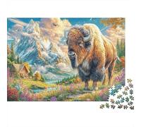 Bisonte Europeo Puzzle 1000 Piezas para La Familia-Rompecabezas Difícil, Apto para Adultos Y Adolescentes A Partir De 14 Años 52x38cm/1000pcs