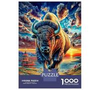 Bisonte Europeo Rompecabezas 1000 Piezas,Puzzle Difícil para La Familia - Tiempo De Calidad Y Diversión 70x50cm/1000pcs