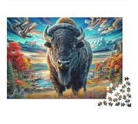 Bisonte Europeo Rompecabezas 1000 Piezas Puzzle para Adultos Y Niños - Juego Didáctico,Divertida Actividad para Toda La Familia 52x38cm/1000pcs